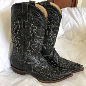 Corral men’s blk cowboy boots w inlay sz 12. New!